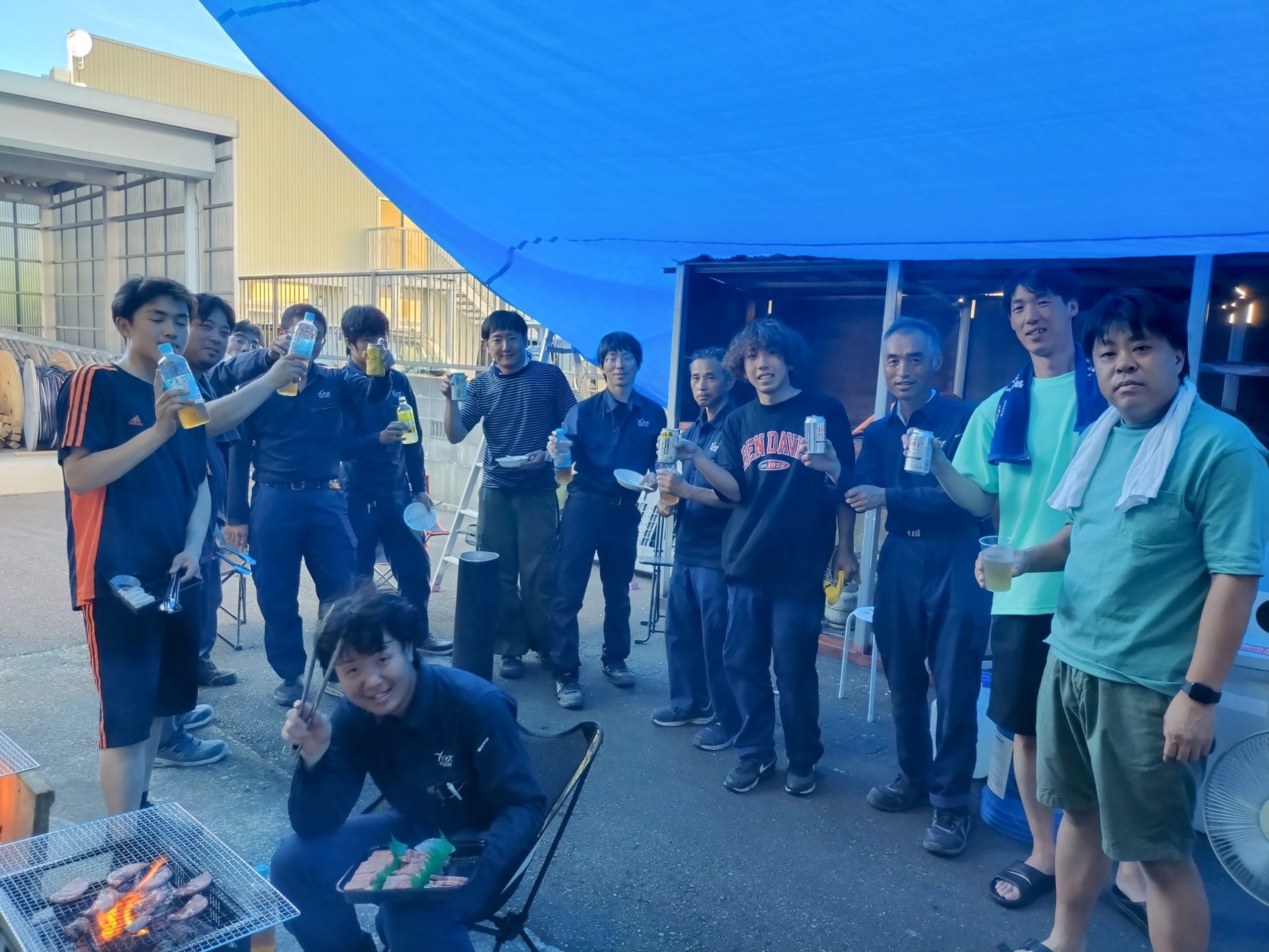 新入社員の歓迎会も兼ねてBBQ会を楽しみました。